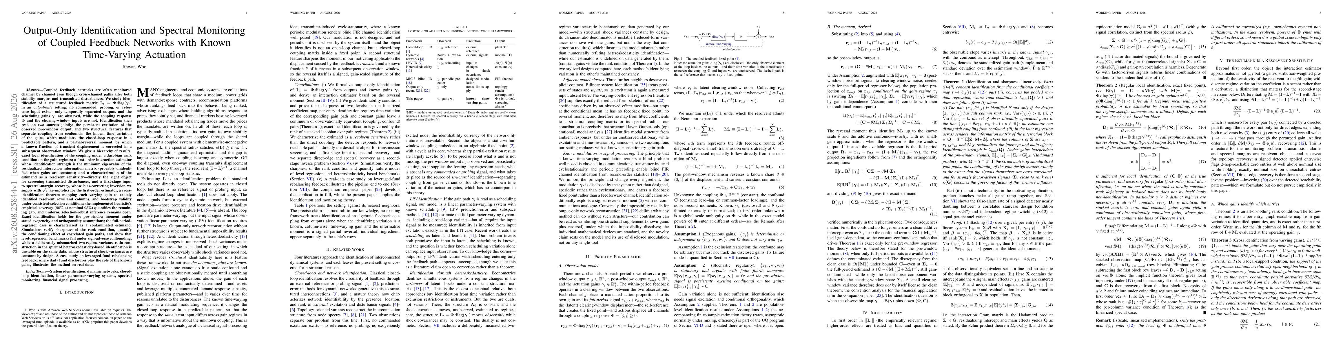 Thumbnail for Output-Only Identification and Spectral Monitoring of Coupled Feedback Networks with Known Time-Varying Actuation