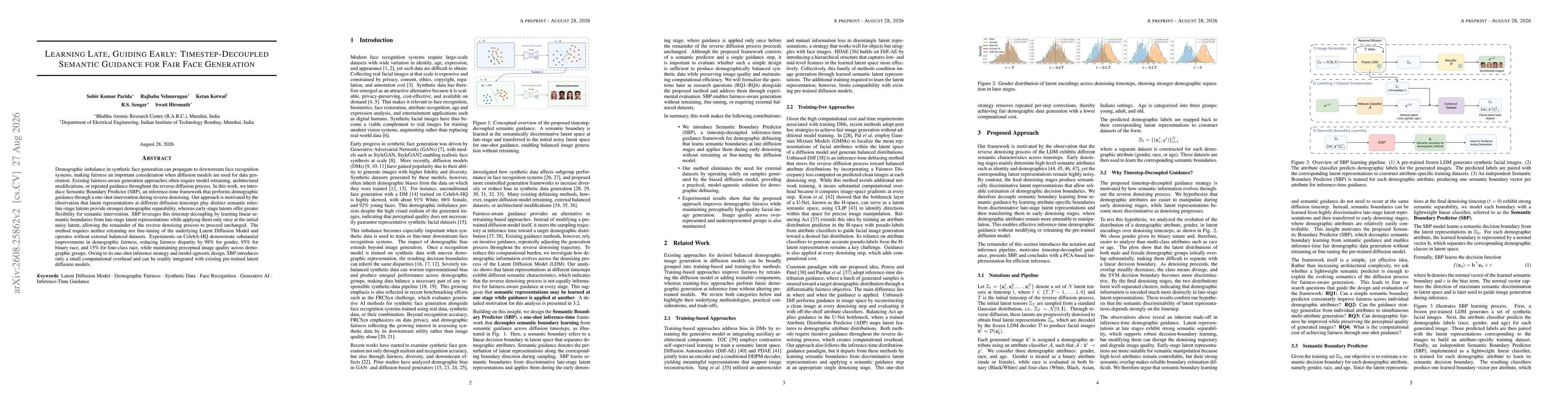 Thumbnail for Learning Late, Guiding Early: Timestep-Decoupled Semantic Guidance for Fair Face Generation