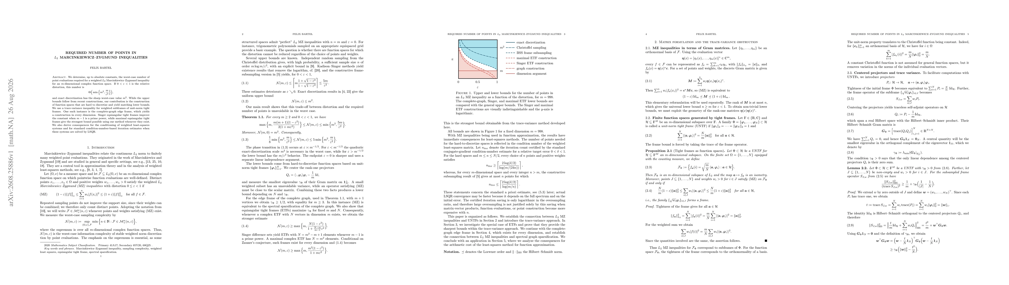 Thumbnail for Required Number of Points in $L_2$ Marcinkiewicz-Zygmund Inequalities