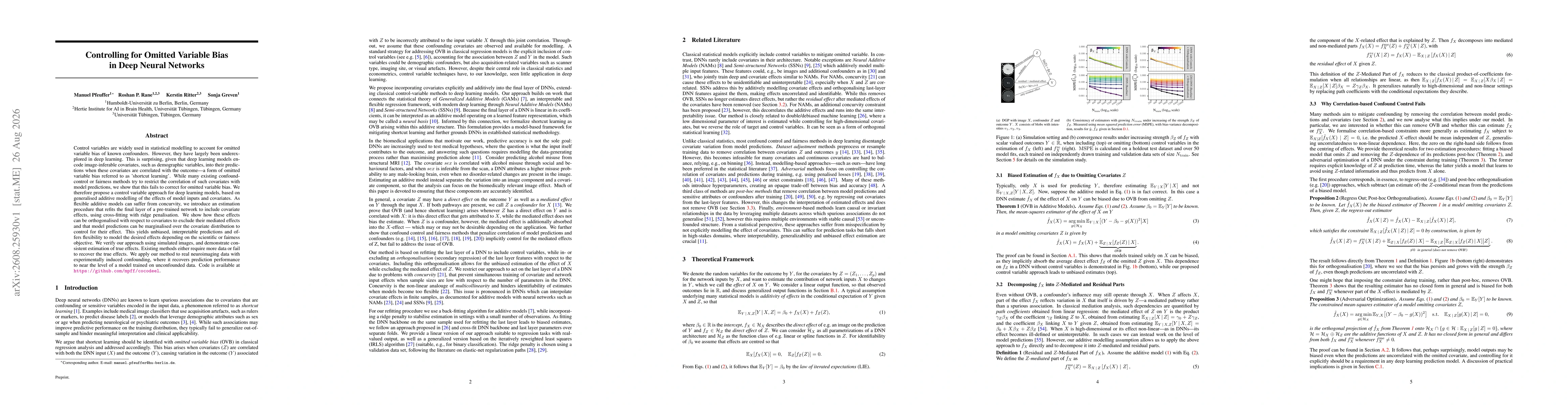 Thumbnail for Controlling for Omitted Variable Bias in Deep Neural Networks