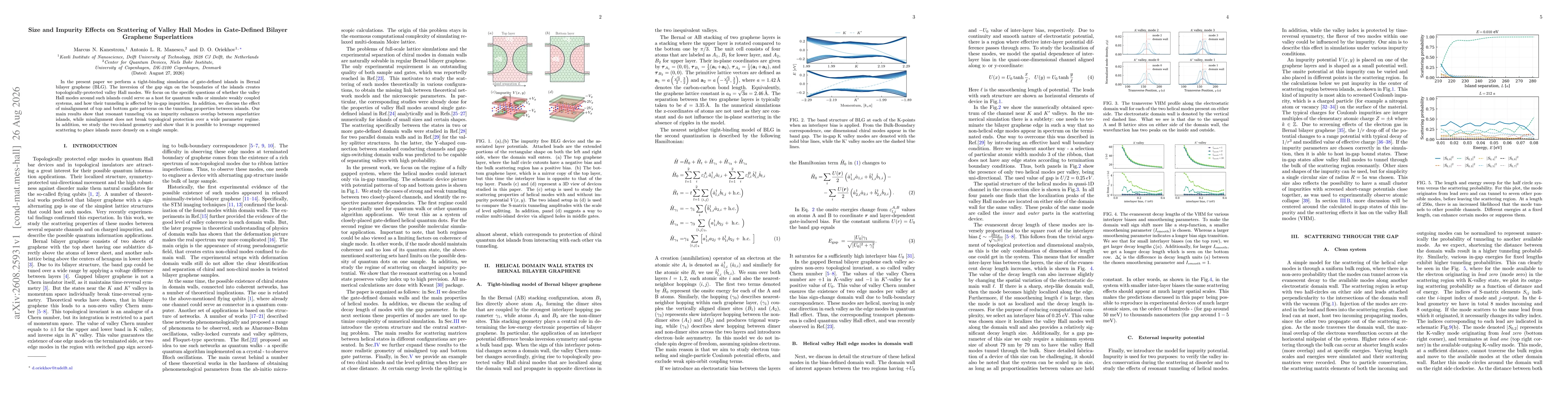 Thumbnail for Size and Impurity Effects on Scattering of Valley Hall Modes in Gate-Defined Bilayer Graphene Superlattices