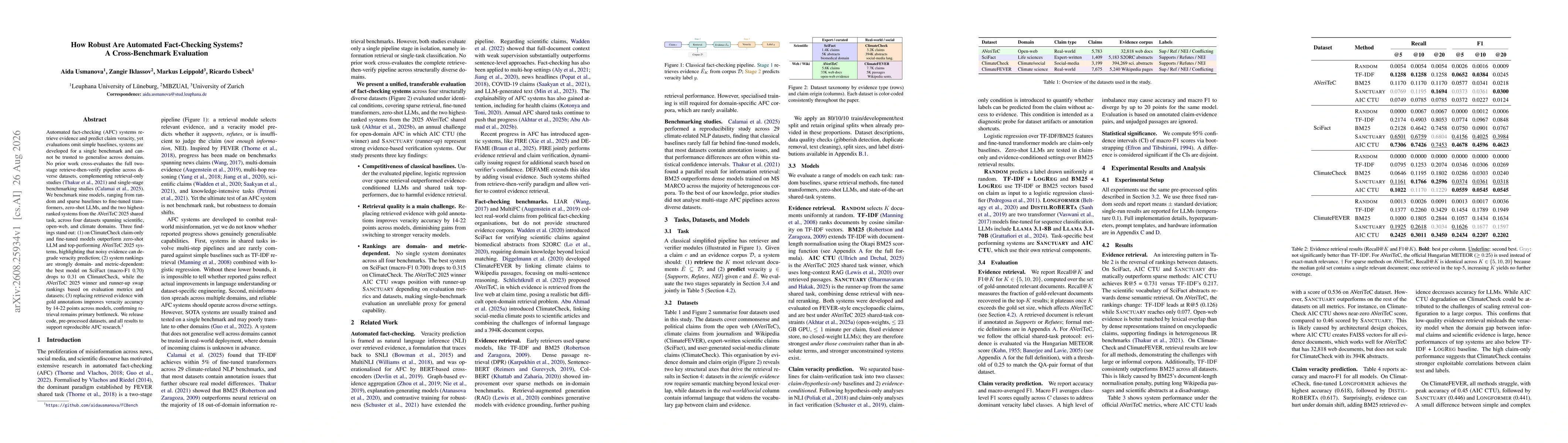 Thumbnail for How Robust Are Automated Fact-Checking Systems? A Cross-Benchmark Evaluation