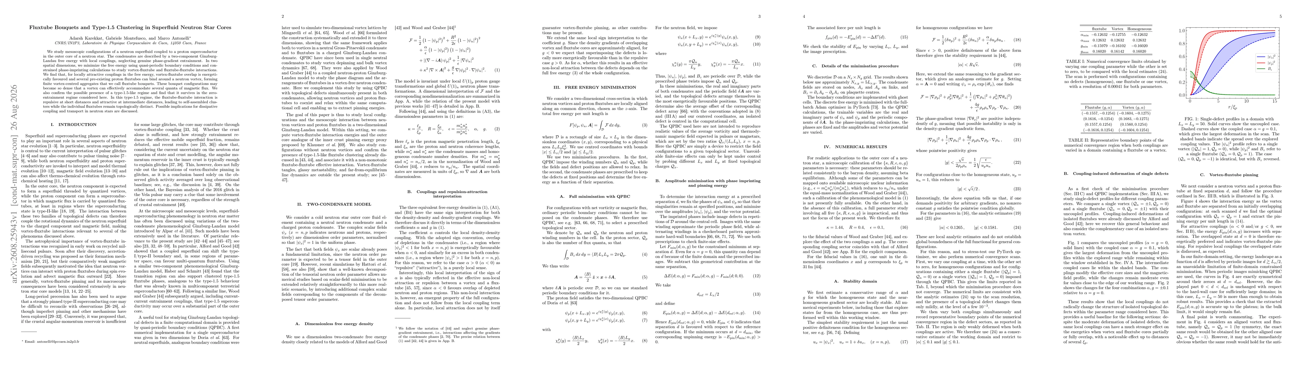 Thumbnail for Fluxtube Bouquets and Type-1.5 Clustering in Superfluid Neutron Star Cores