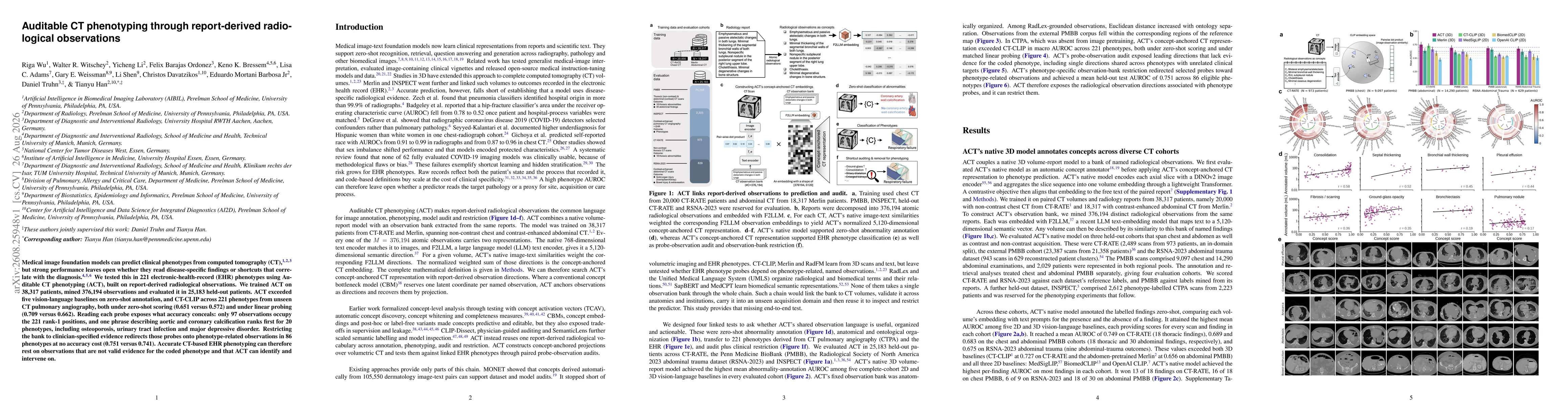 Thumbnail for Auditable CT Phenotyping Through Report-derived Radiological Observations