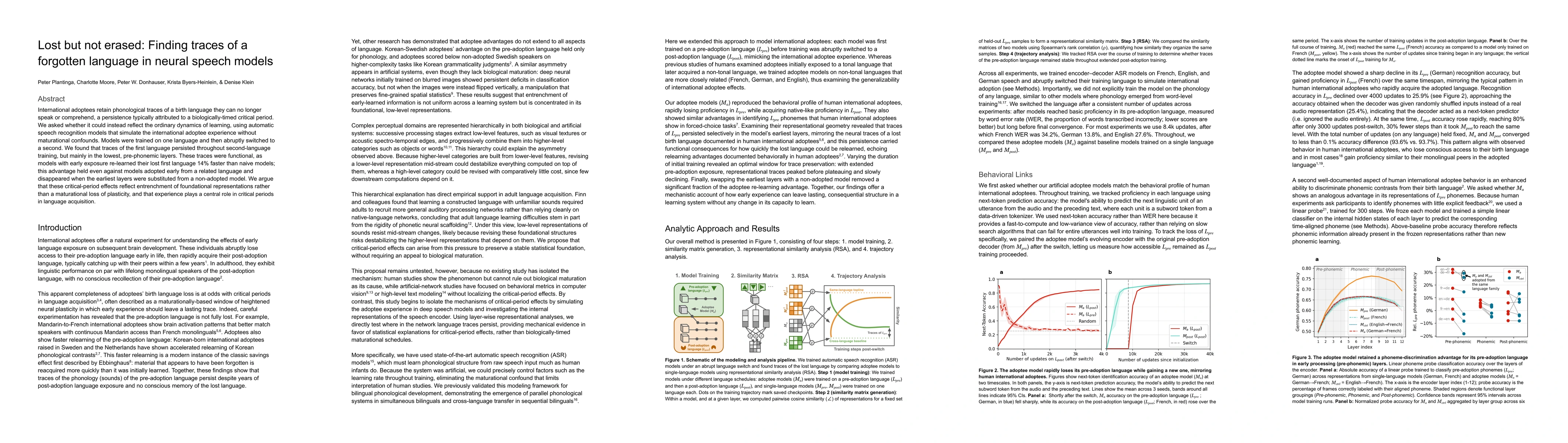 Thumbnail for Lost but not erased: Finding traces of a forgotten language in neural speech models