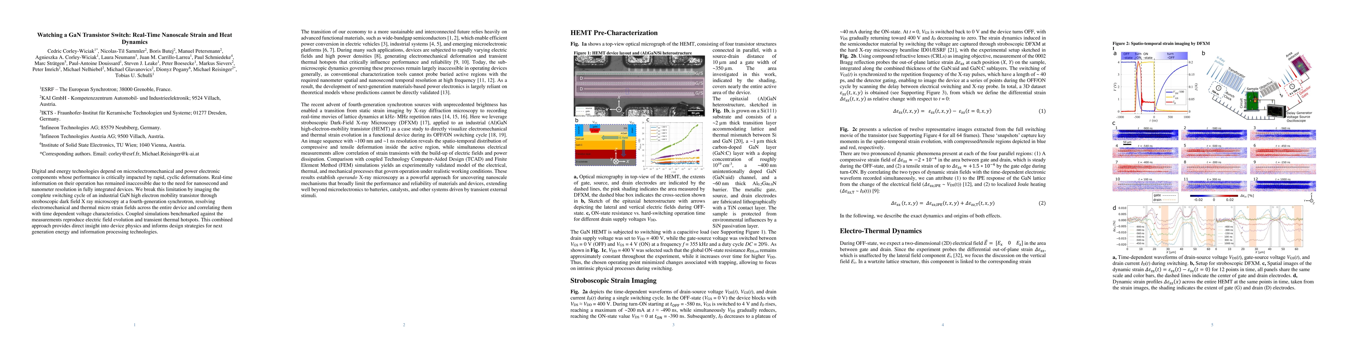 Thumbnail for Watching a GaN Transistor Switch: Real-Time Nanoscale Strain and Heat Dynamics