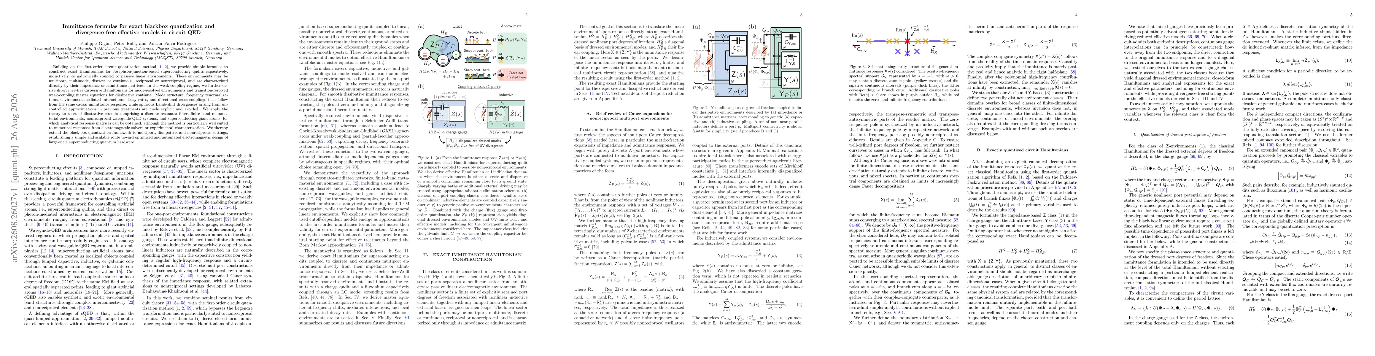 Thumbnail for Immittance formulas for exact blackbox quantization and divergence-free effective models in circuit QED