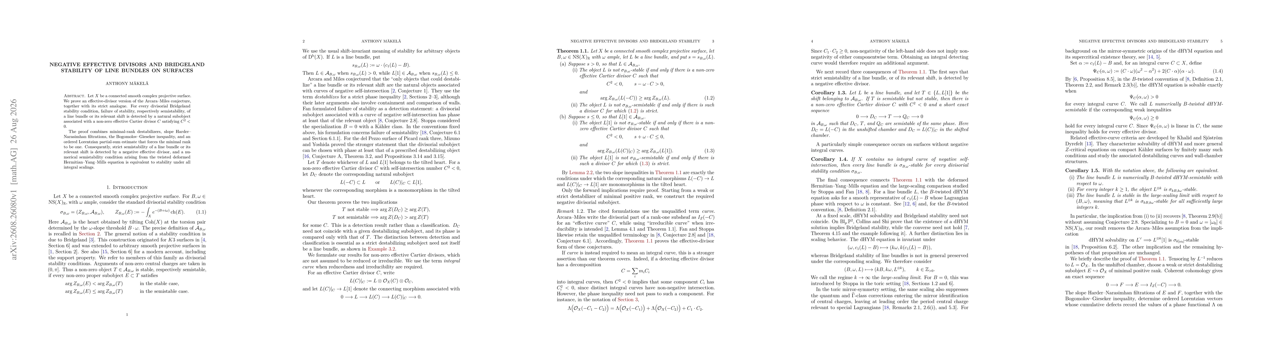 Thumbnail for Negative Effective Divisors and Bridgeland Stability of Line Bundles on Surfaces