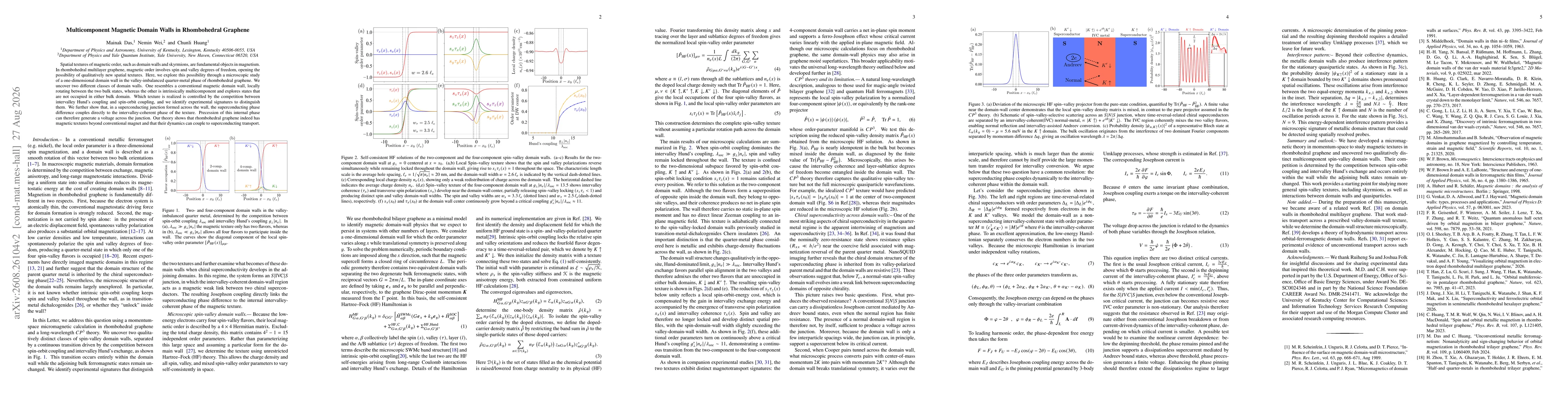 Thumbnail for Multicomponent Magnetic Domain Walls in Rhombohedral Graphene