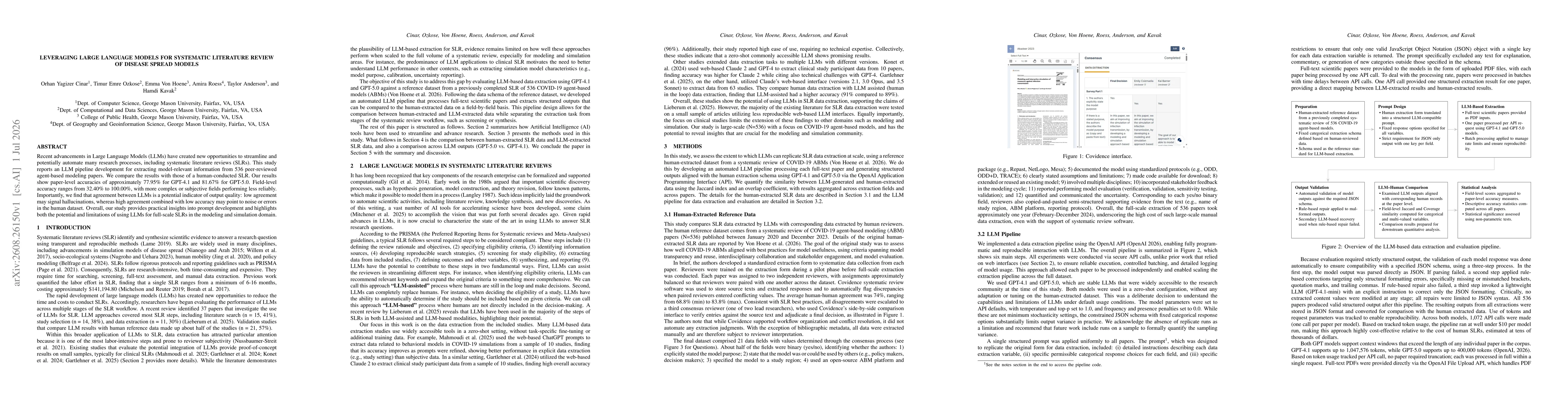 Thumbnail for Leveraging Large Language Models for Systematic Literature Review of Disease Spread Models