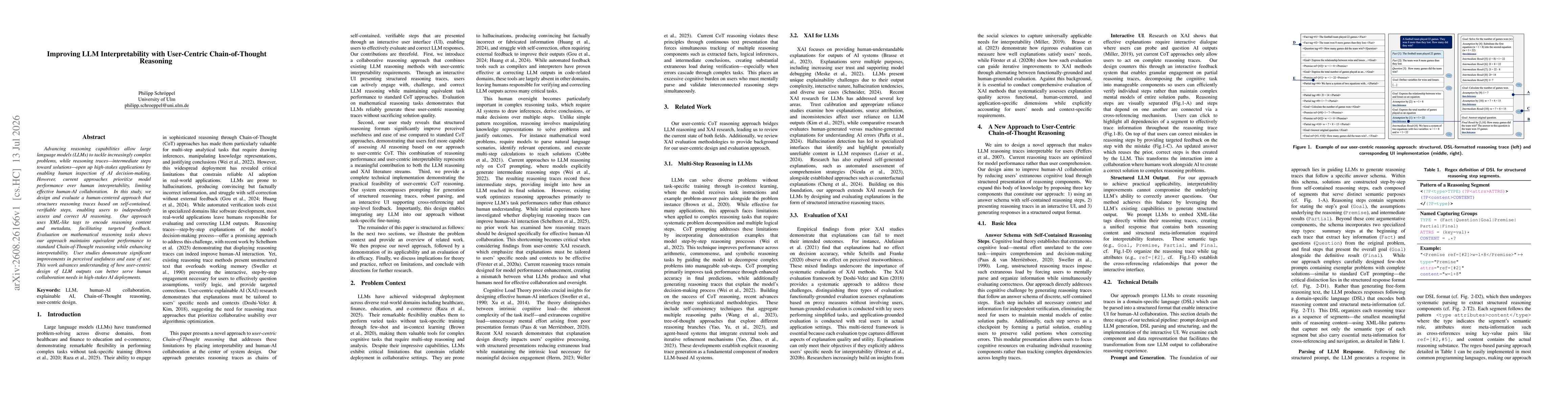 Thumbnail for Improving LLM Interpretability with User-Centric Chain-of-Thought Reasoning