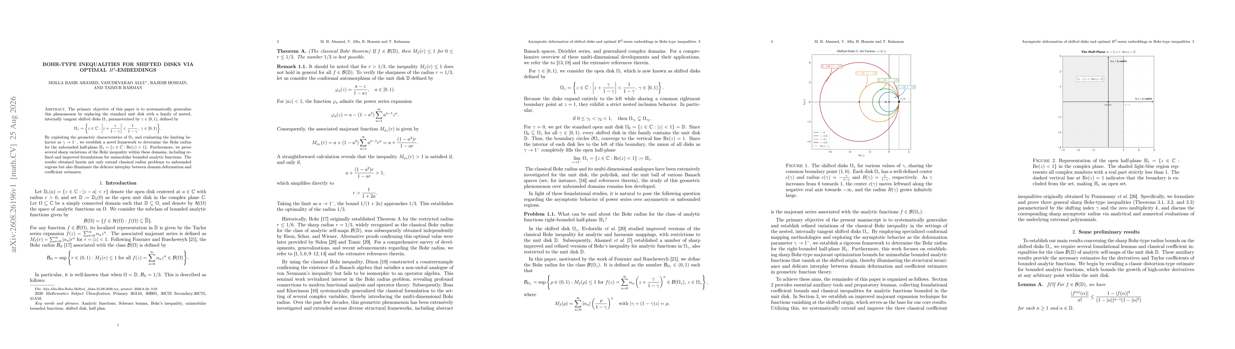 Thumbnail for Bohr-Type Inequalities for Shifted Disks via Optimal $H^2$-Embeddings
