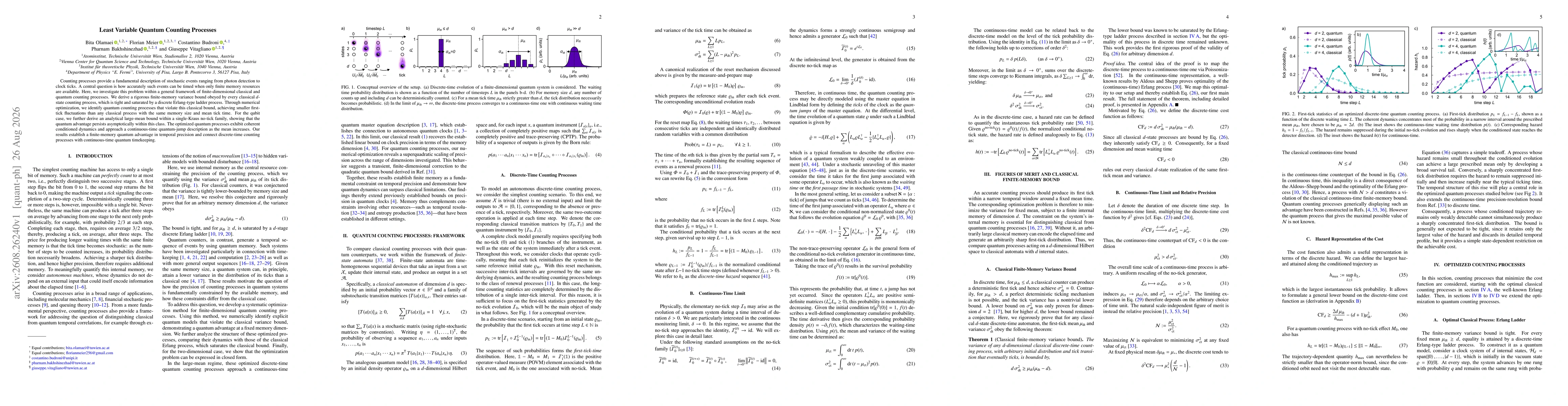 Thumbnail for Least Variable Quantum Counting Processes