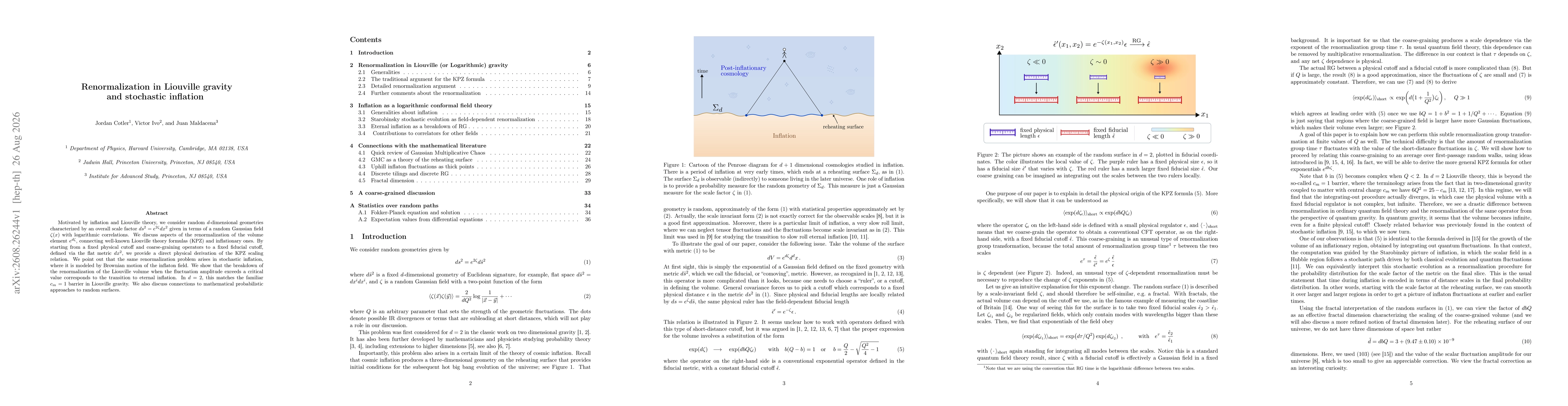 Thumbnail for Renormalization in Liouville gravity and stochastic inflation