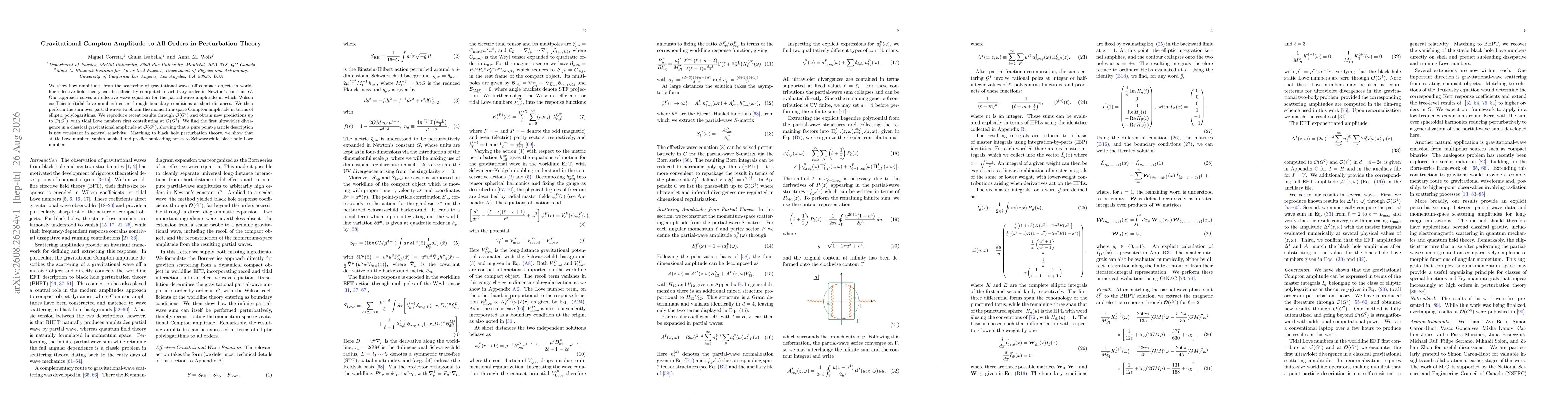 Thumbnail for Gravitational Compton Amplitude to All Orders in Perturbation Theory