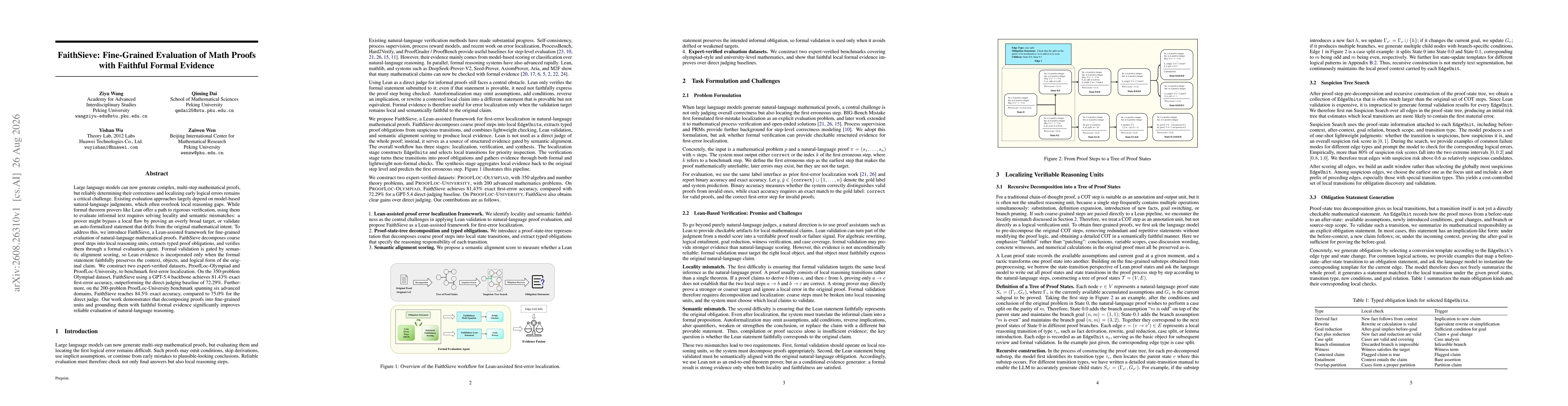 Thumbnail for FaithSieve: Fine-Grained Evaluation of Math Proofs with Faithful Formal Evidence