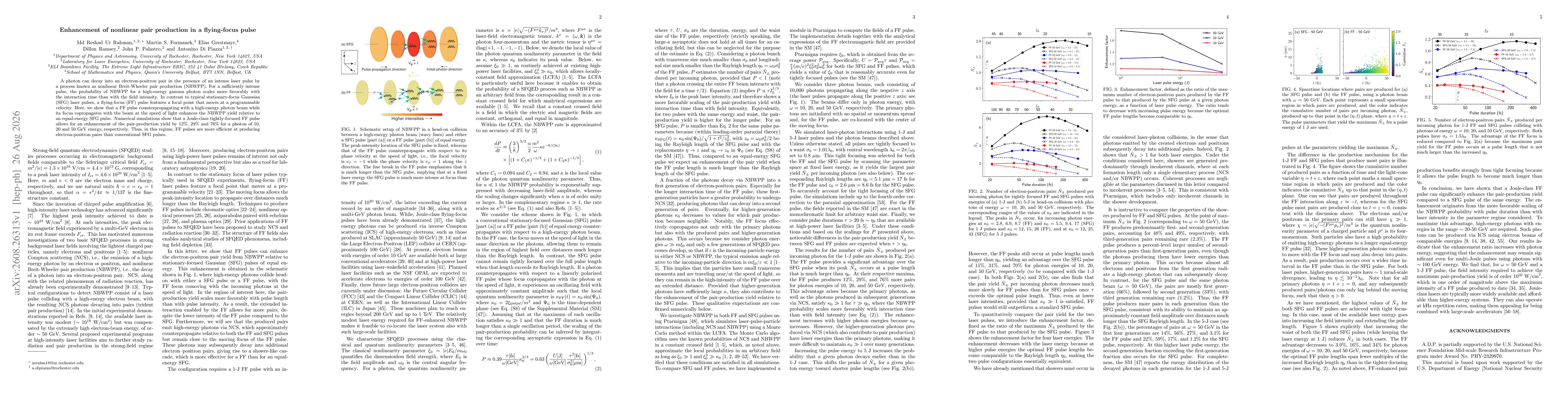 Thumbnail for Enhancement of nonlinear pair production in a flying-focus pulse