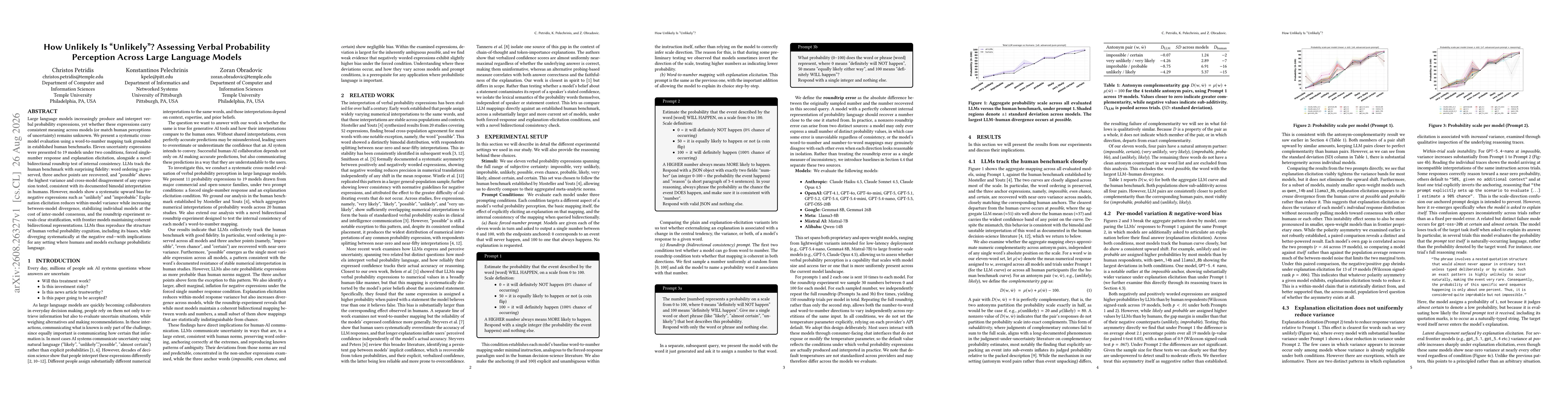 Thumbnail for How Unlikely Is "Unlikely"? Assessing Verbal Probability Perception Across Large Language Models