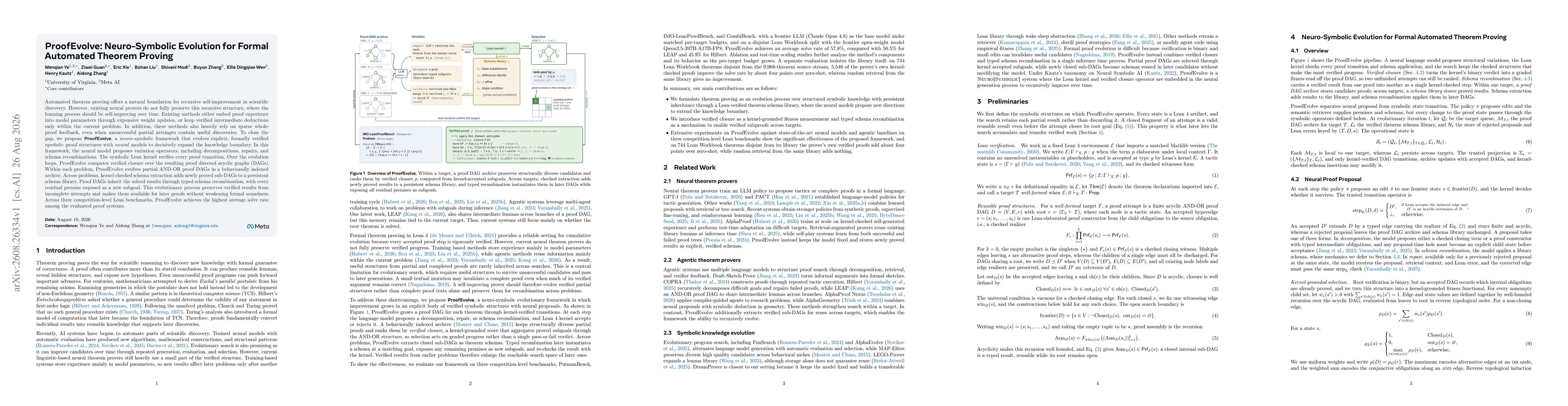 Thumbnail for ProofEvolve: Neuro-Symbolic Evolution for Formal Automated Theorem Proving