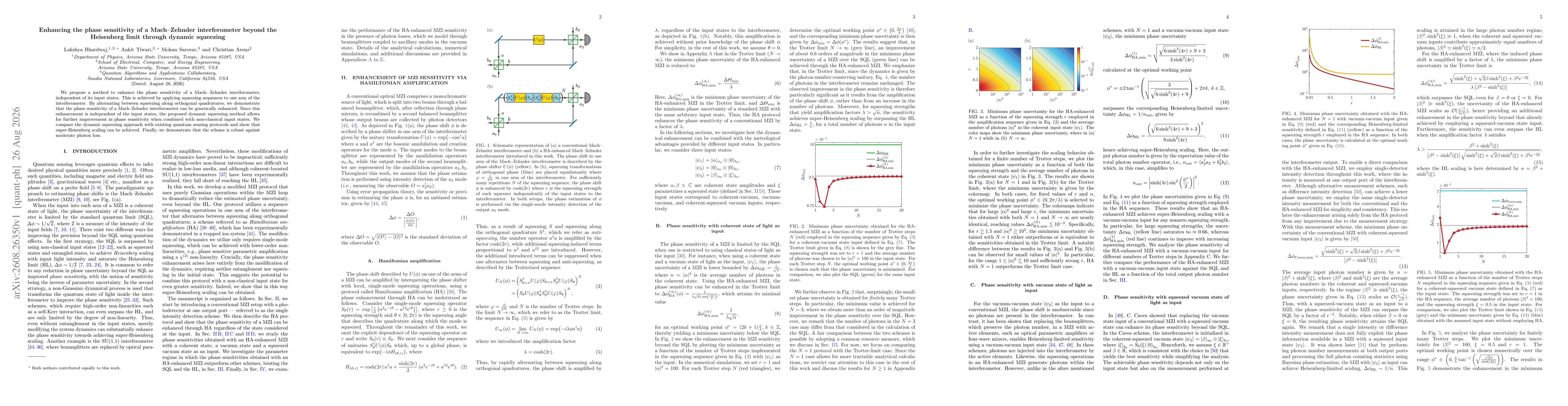 Thumbnail for Enhancing the phase sensitivity of a Mach-Zehnder interferometer beyond the Heisenberg limit through dynamic squeezing
