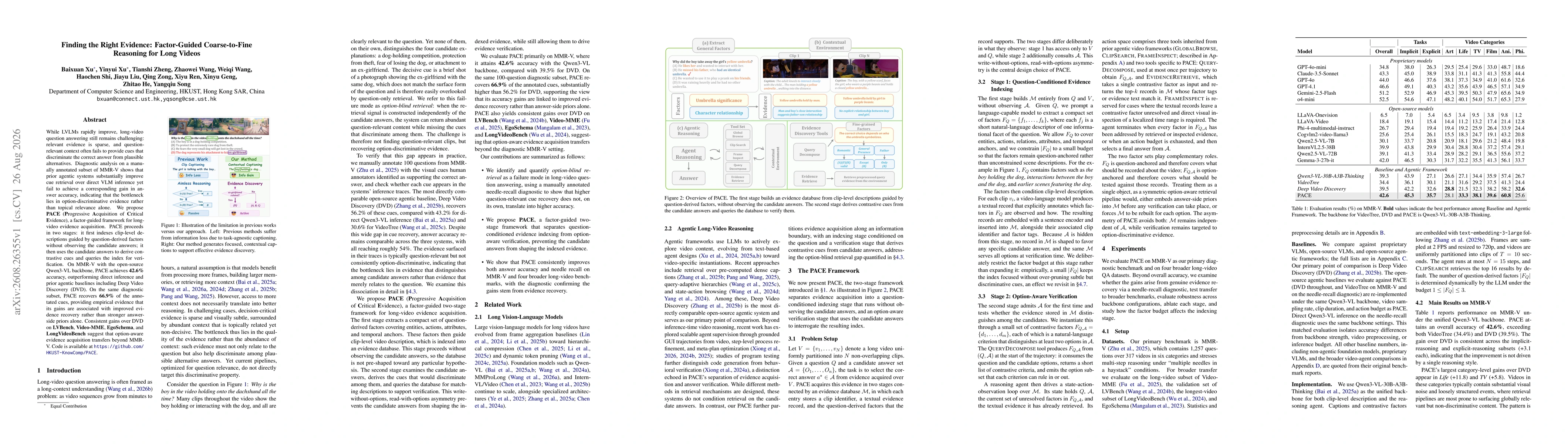 Thumbnail for Finding the Right Evidence: Factor-Guided Coarse-to-Fine Reasoning for Long Videos