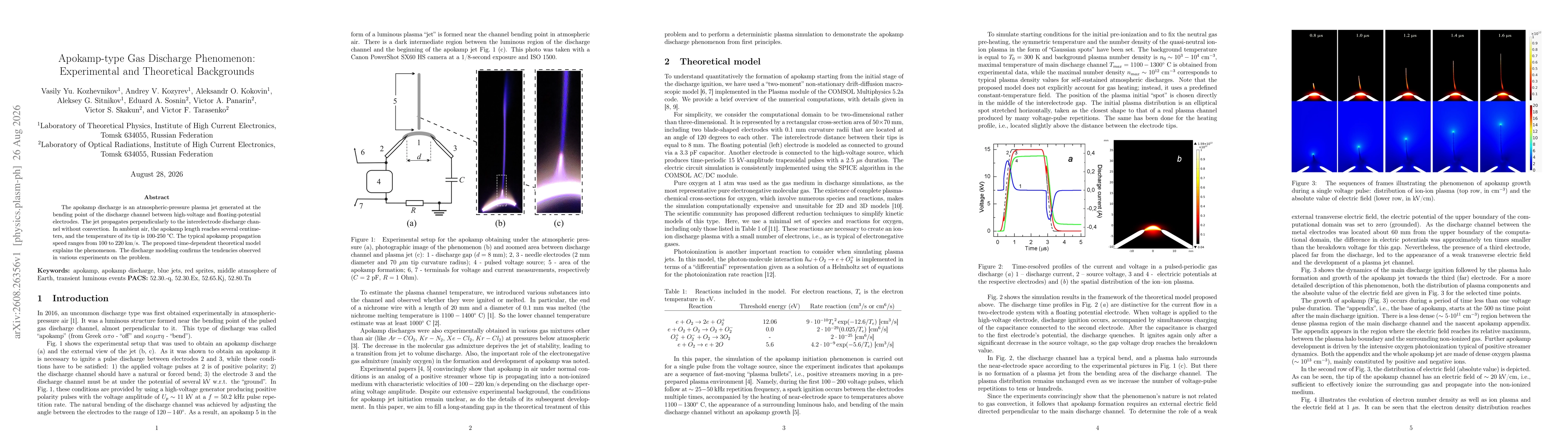 Thumbnail for Apokamp-type Gas Discharge Phenomenon: Experimental and Theoretical Backgrounds