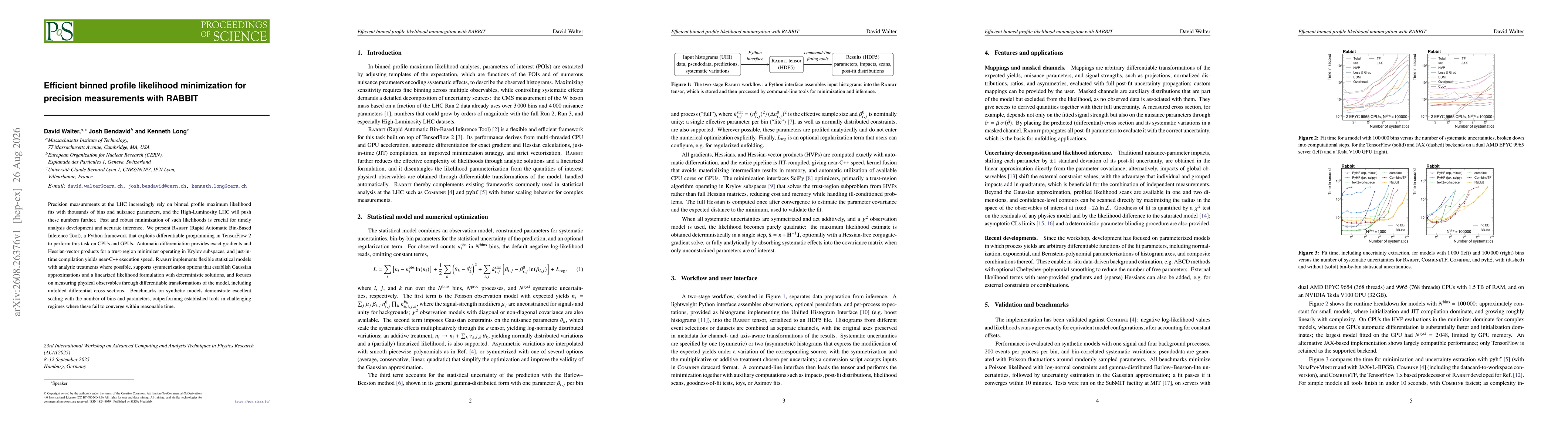 Thumbnail for Efficient binned profile likelihood minimization for precision measurements with RABBIT