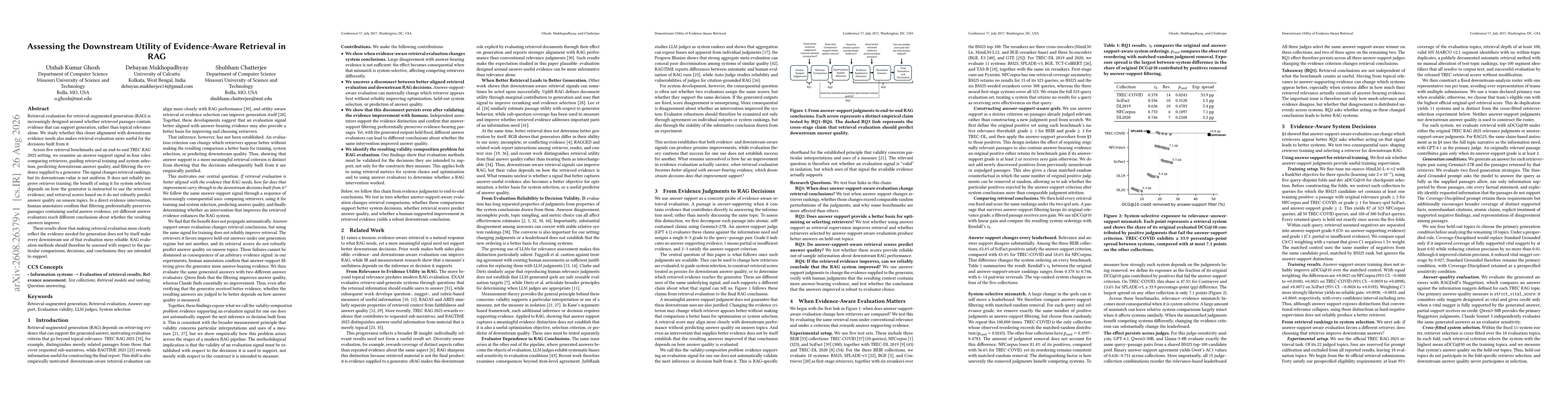 Thumbnail for Assessing the Downstream Utility of Evidence-Aware Retrieval in RAG