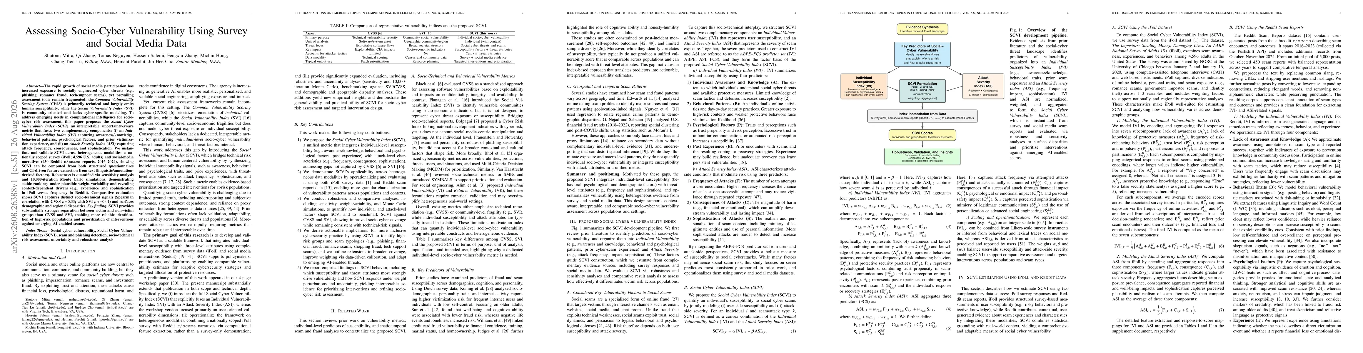 Thumbnail for Assessing Socio-Cyber Vulnerability Using Survey and Social Media Data