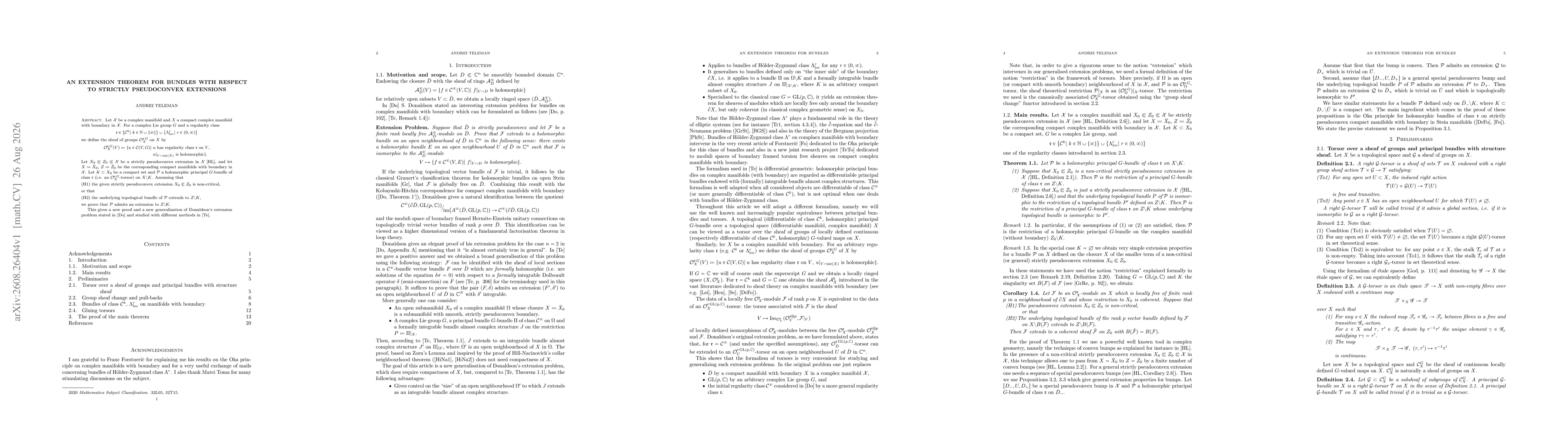 Thumbnail for An extension theorem for bundles with respect to strictly pseudoconvex extensions