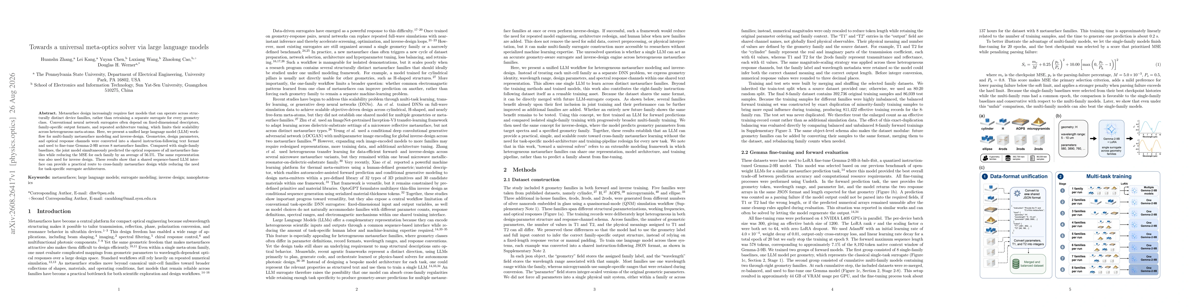 Thumbnail for Towards a universal meta-optics solver via large language models