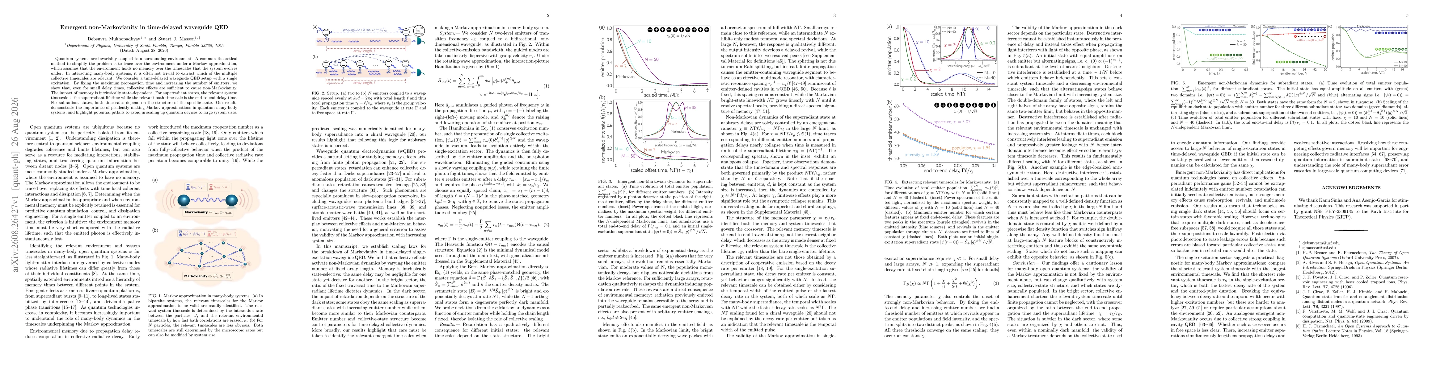 Thumbnail for Emergent non-Markovianity in time-delayed waveguide QED