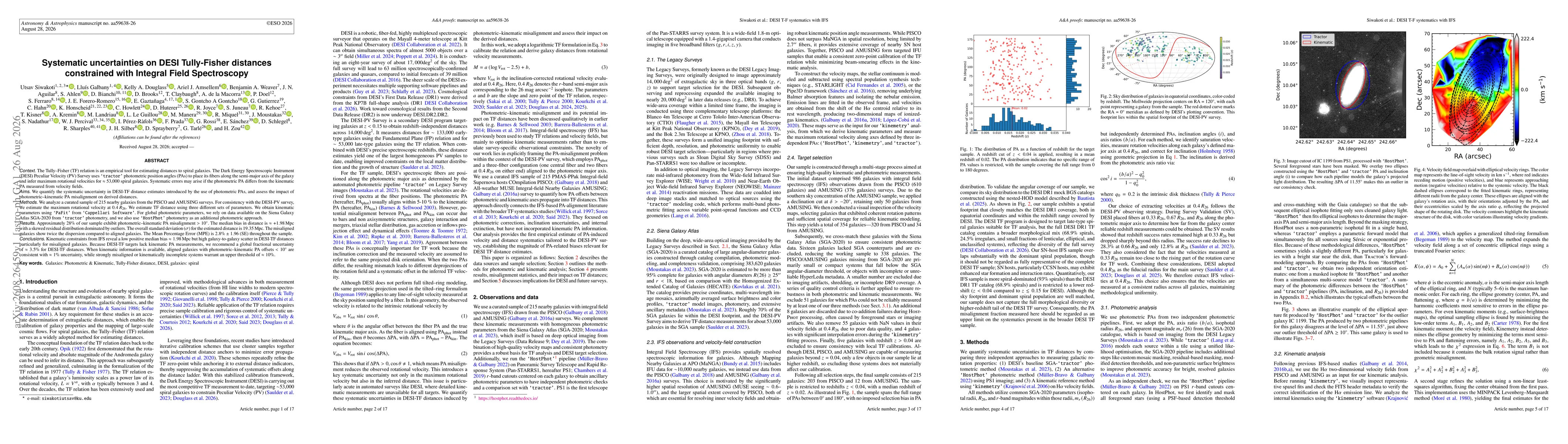 Thumbnail for Systematic uncertainties on DESI Tully-Fisher distances constrained with Integral Field Spectroscopy