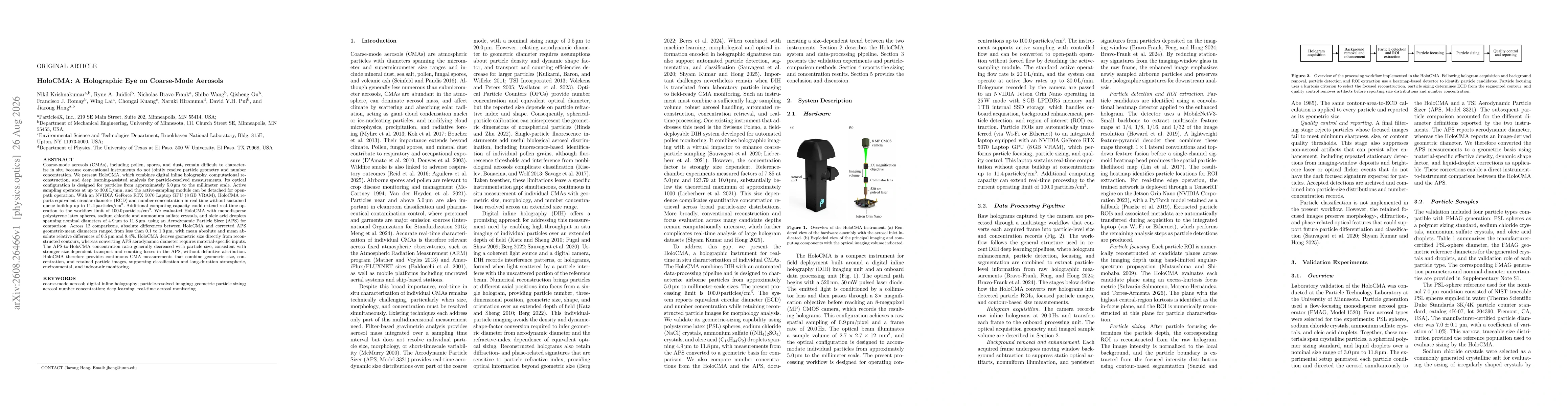 Thumbnail for HoloCMA: A Holographic Eye on Coarse-Mode Aerosols