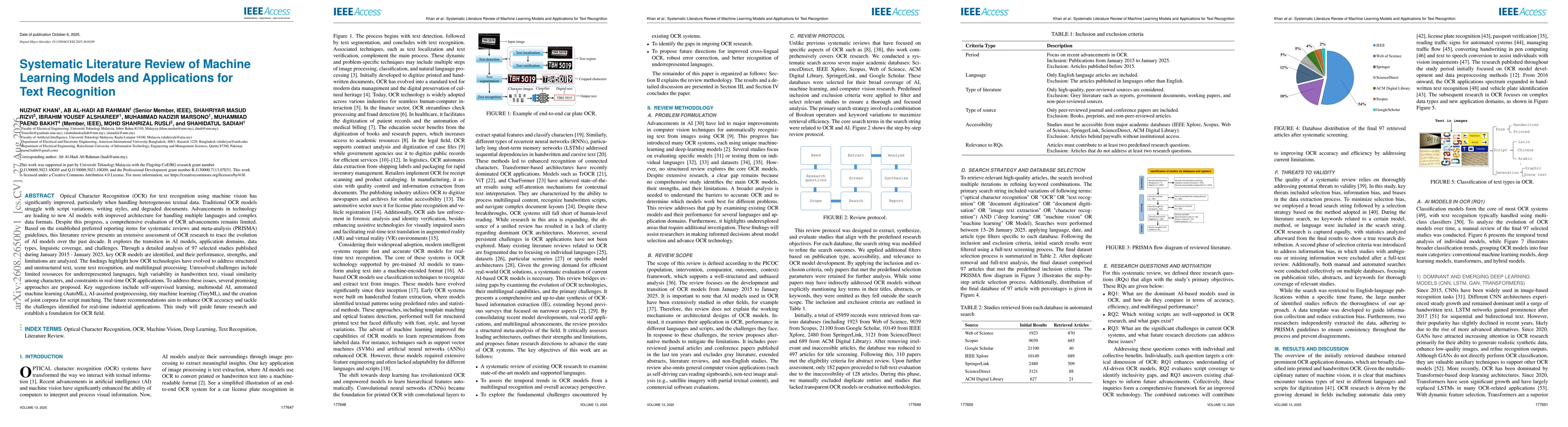 Thumbnail for Systematic Literature Review of Machine Learning Models and Applications for Text Recognition