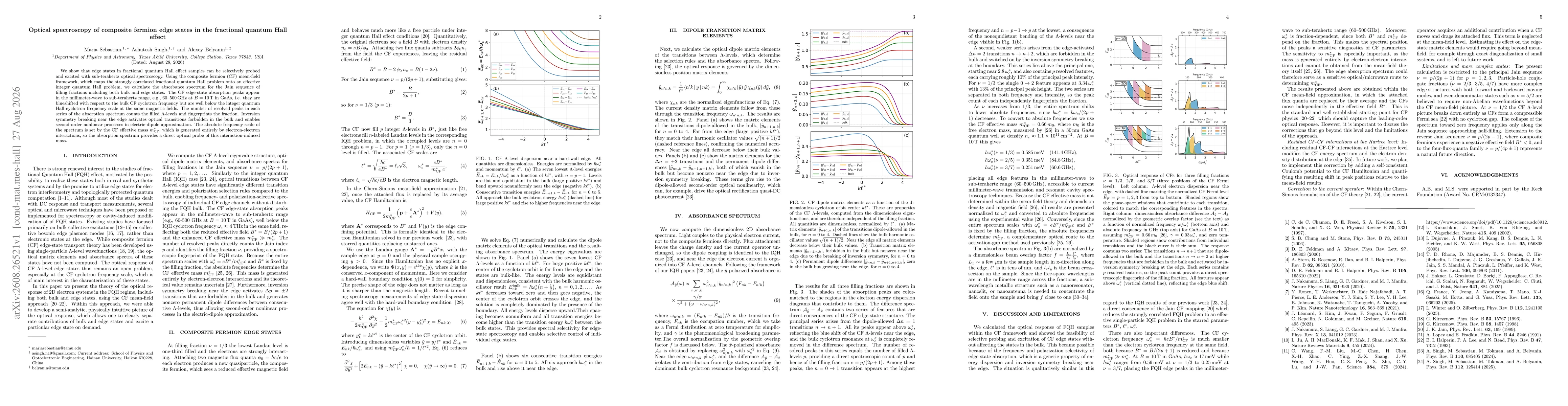 Thumbnail for Optical spectroscopy of composite fermion edge states in the fractional quantum Hall effect