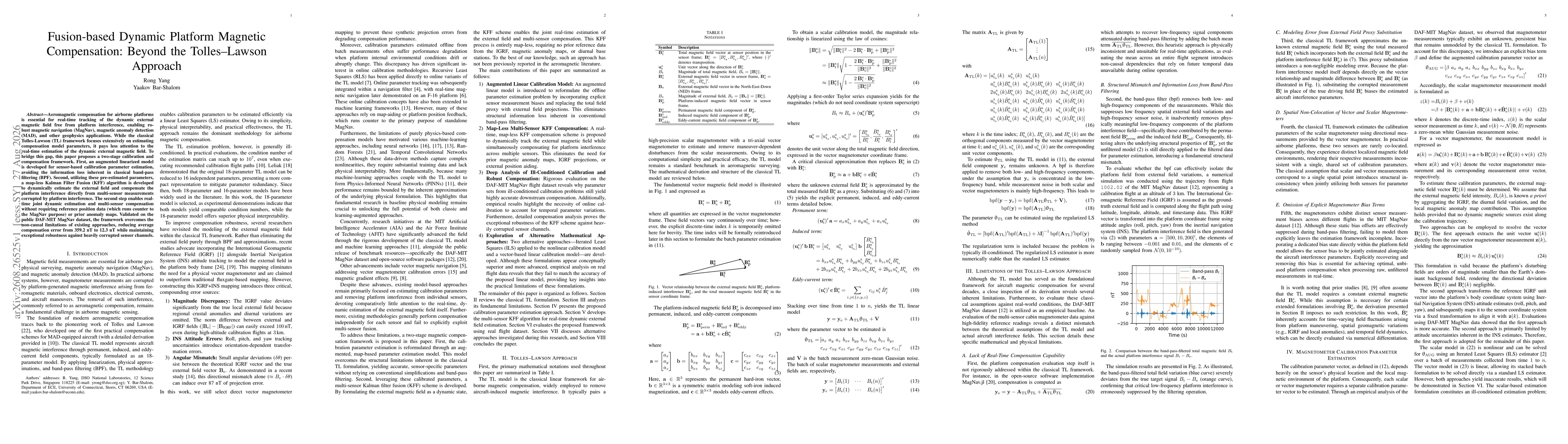 Thumbnail for Fusion Based Dynamic Platform Magnetic Compensation Beyond the Tolles Lawson Approach