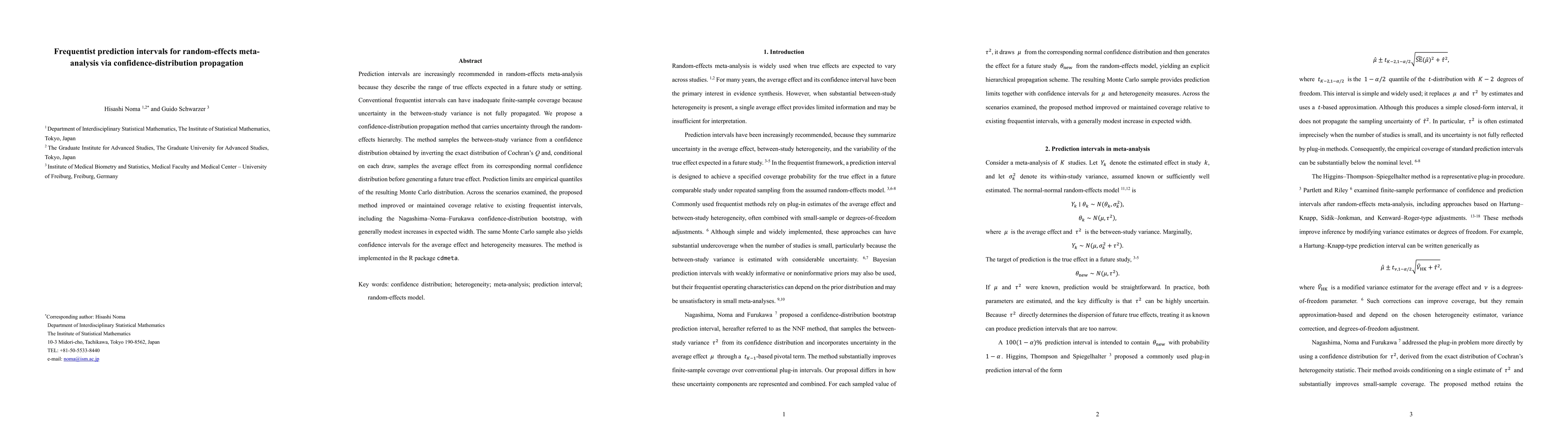 Thumbnail for Frequentist prediction intervals for random-effects meta-analysis via confidence-distribution propagation
