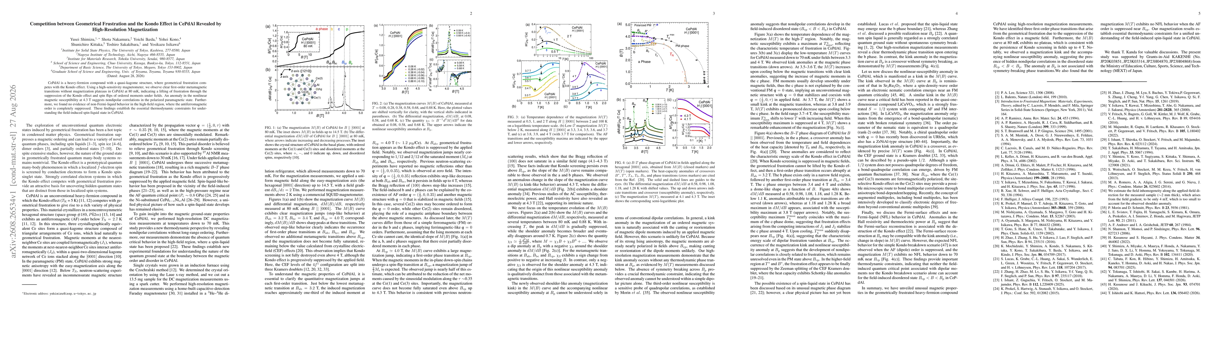 Thumbnail for Competition between Geometrical Frustration and the Kondo Effect in CePdAl Revealed by High-Resolution Magnetization