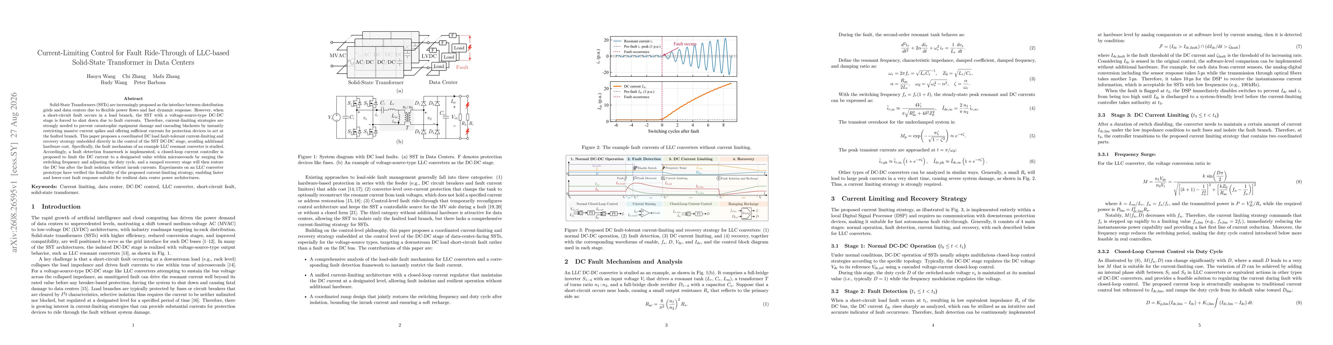 Thumbnail for Current-Limiting Control for Fault Ride-Through of LLC-based Solid-State Transformer in Data Centers
