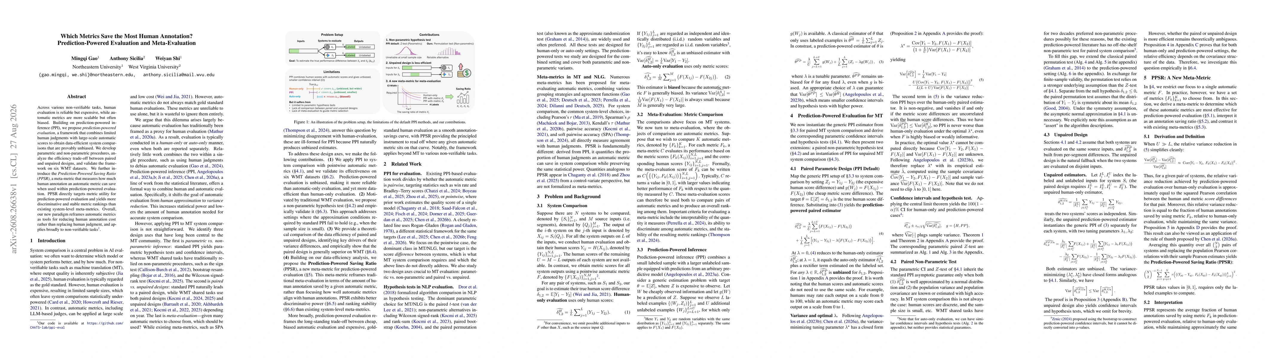 Thumbnail for Which Metrics Save the Most Human Annotation? Prediction-Powered Evaluation and Meta-Evaluation