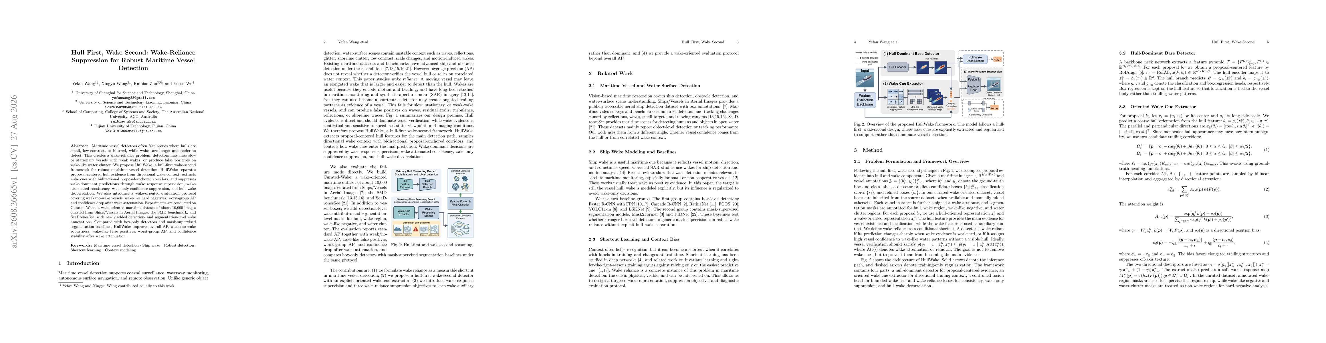 Thumbnail for Hull First, Wake Second: Wake-Reliance Suppression for Robust Maritime Vessel Detection