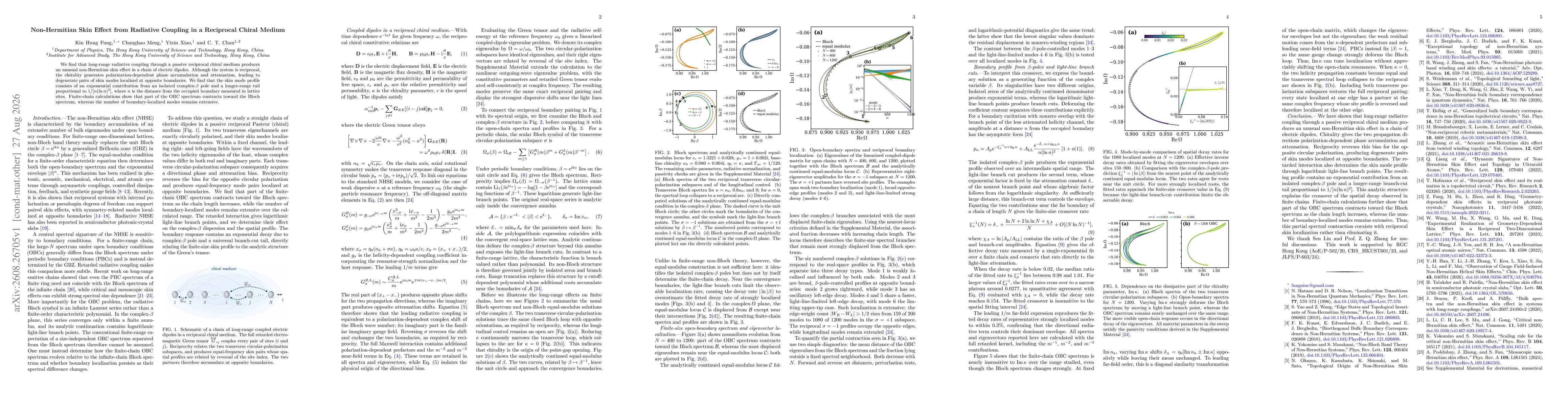 Thumbnail for Non-Hermitian Skin Effect from Radiative Coupling in a Reciprocal Chiral Medium