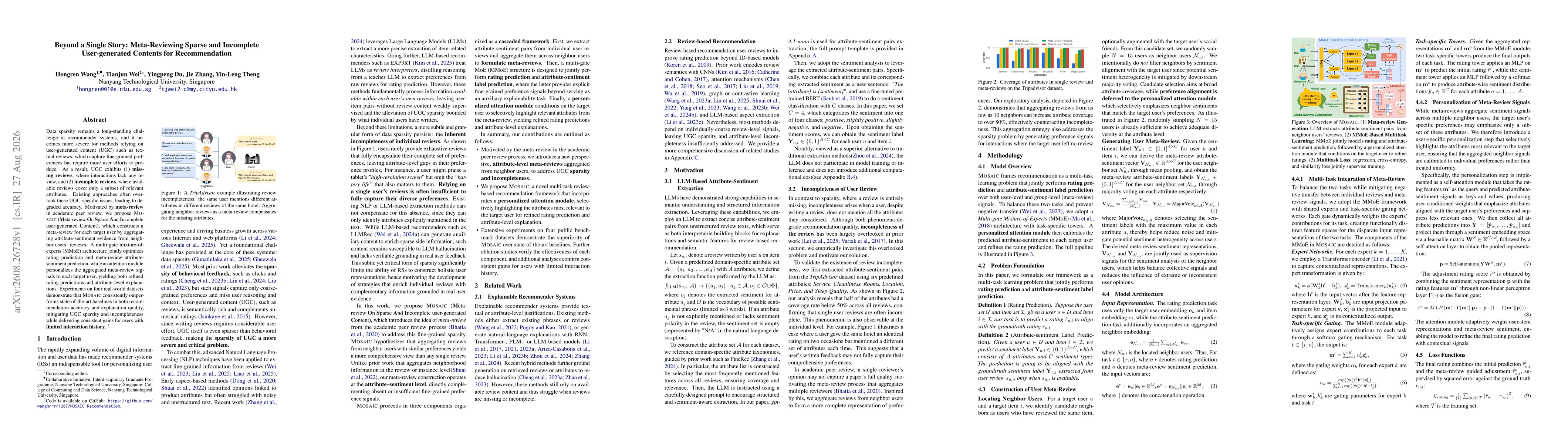Thumbnail for Beyond a Single Story: Meta-Reviewing Sparse and Incomplete User-generated Contents for Recommendation