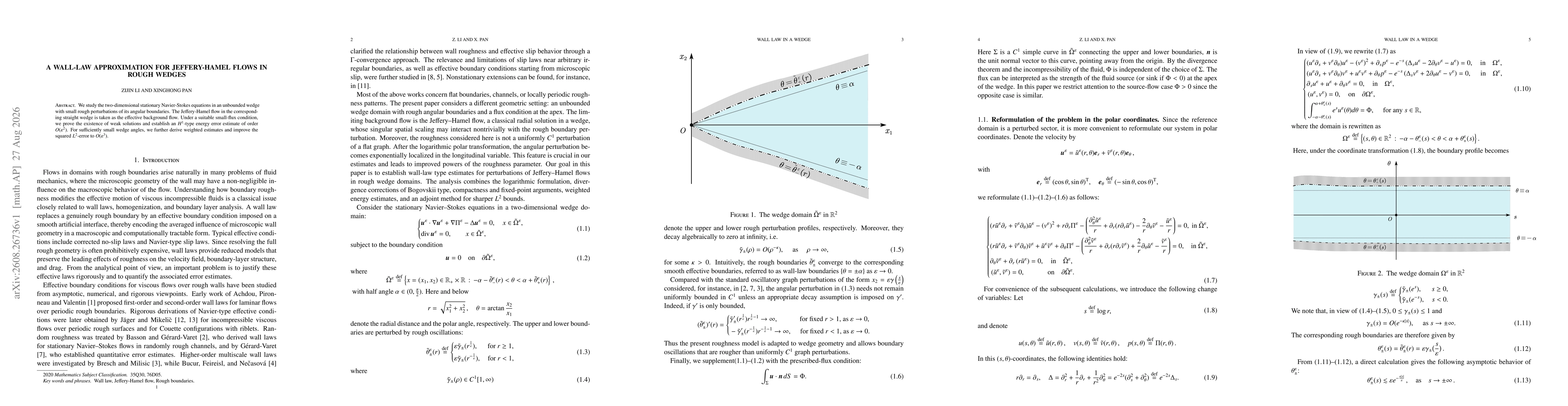 Thumbnail for A wall-law approximation for Jeffery-Hamel flows in rough wedges