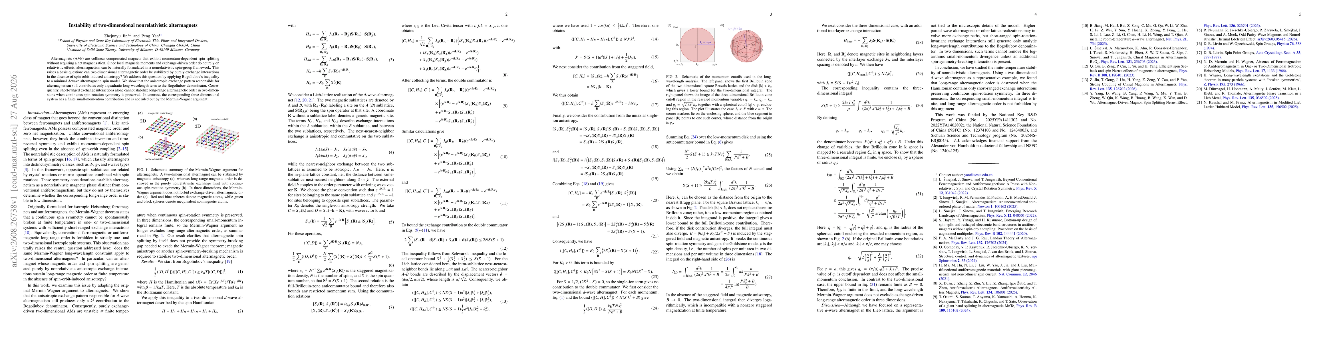 Thumbnail for Instability of two-dimensional nonrelativistic altermagnets
