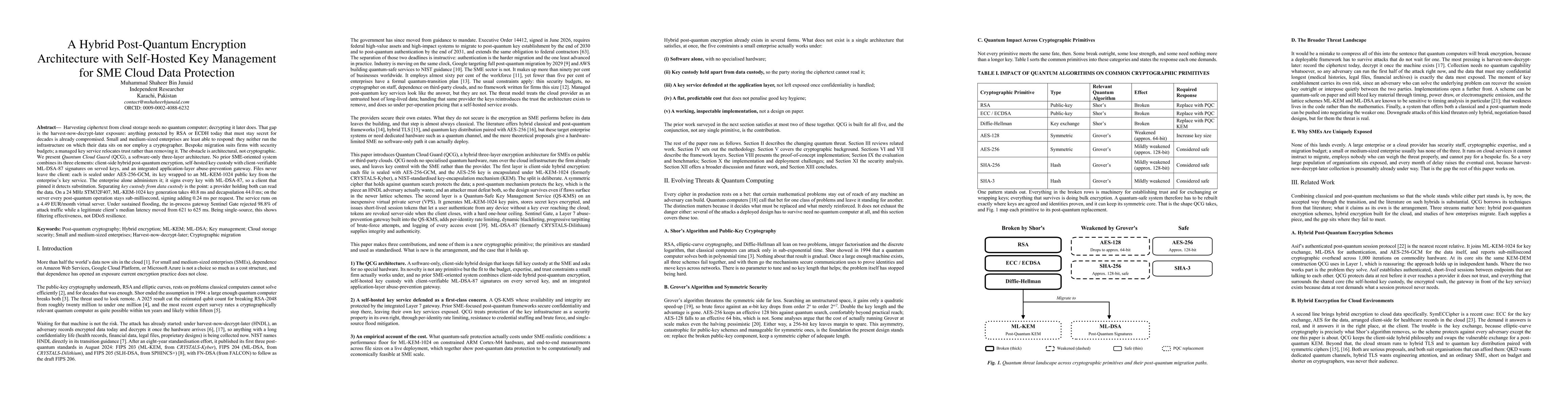 Thumbnail for A Hybrid Post-Quantum Encryption Architecture with Self-Hosted Key Management for SME Cloud Data Protection