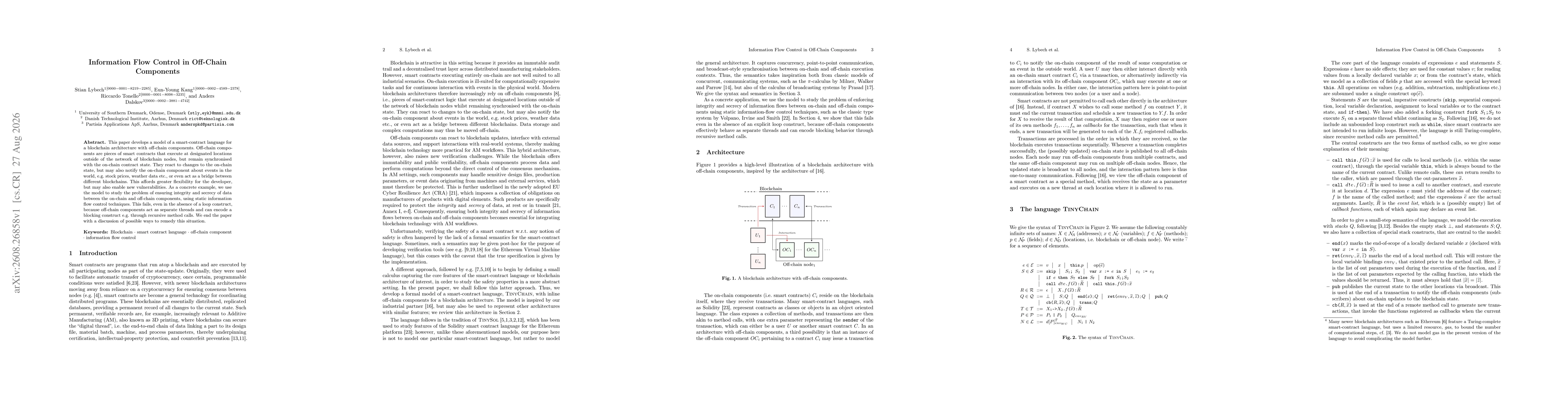 Thumbnail for Information Flow Control in Off-Chain Components