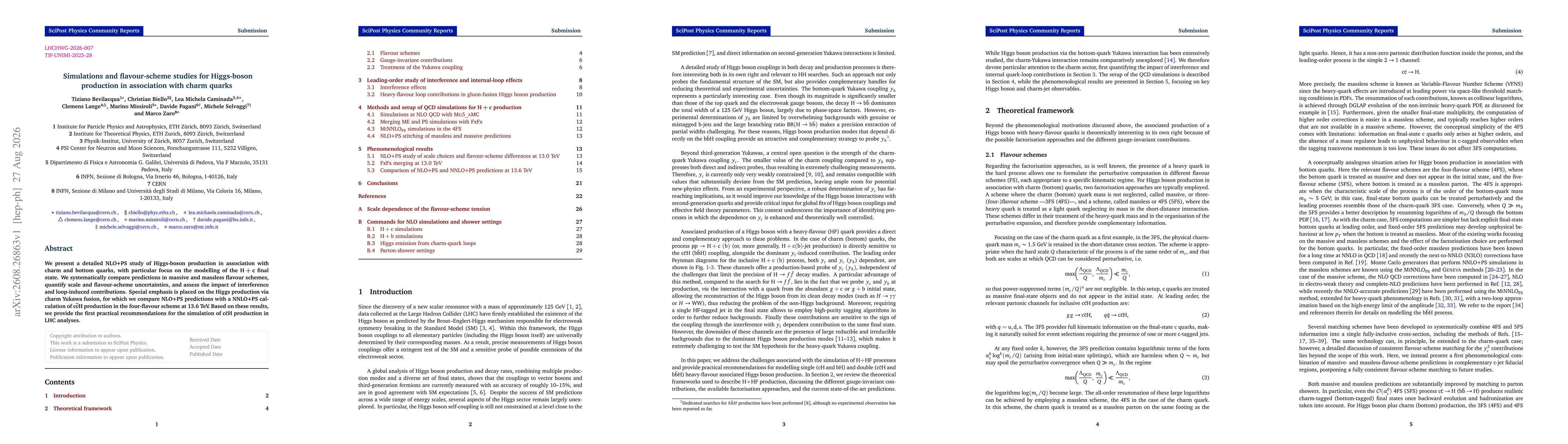 Thumbnail for Simulations and flavour-scheme studies for Higgs-boson production in association with charm quarks
