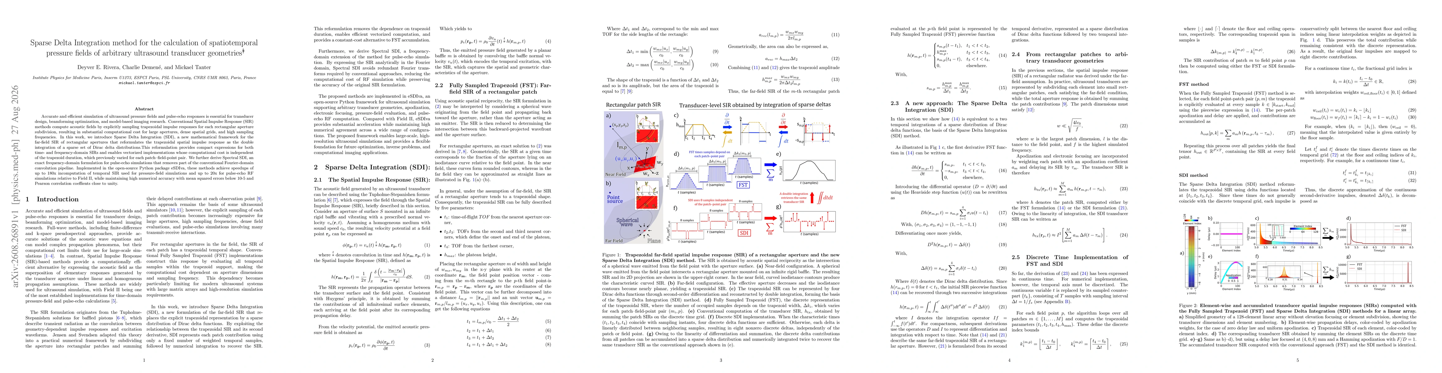 Thumbnail for Sparse Delta Integration method for the calculation of spatiotemporal pressure fields of arbitrary ultrasound transducer geometries